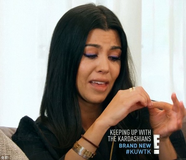Kourtney weeping profusely