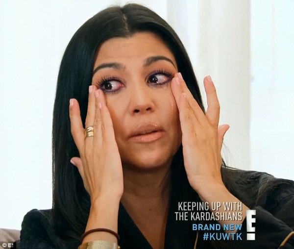 Kourtney weeping profusely