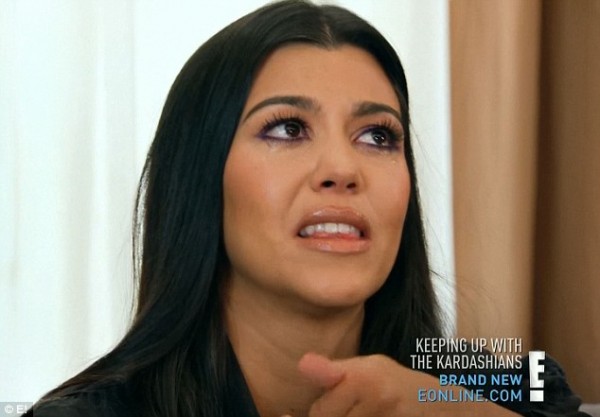 Kourtney weeping profusely