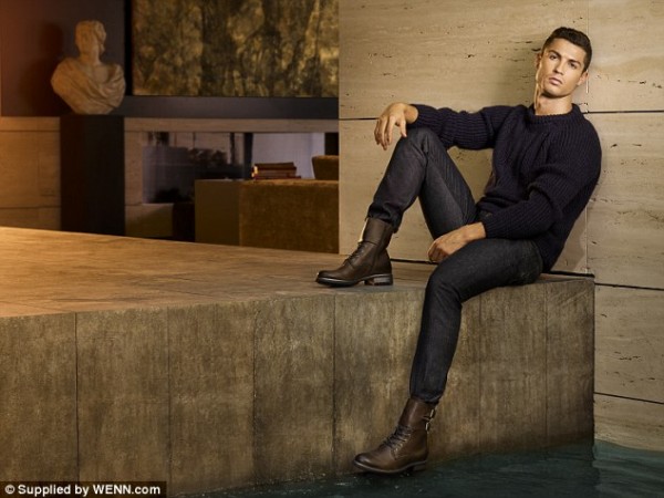 Cristiano Ronaldo models for his latest CR7 collection
