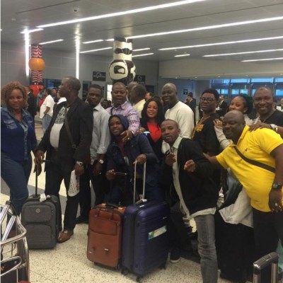 Nollywood stars arrive Houston, Texas for AH. Photo: Yomi Fash Lanso/Instagram