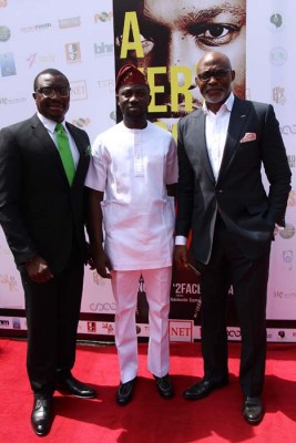 Ali Baba, Ayeni Adekunle and RMD at the launch of 2face Idibia's biography.