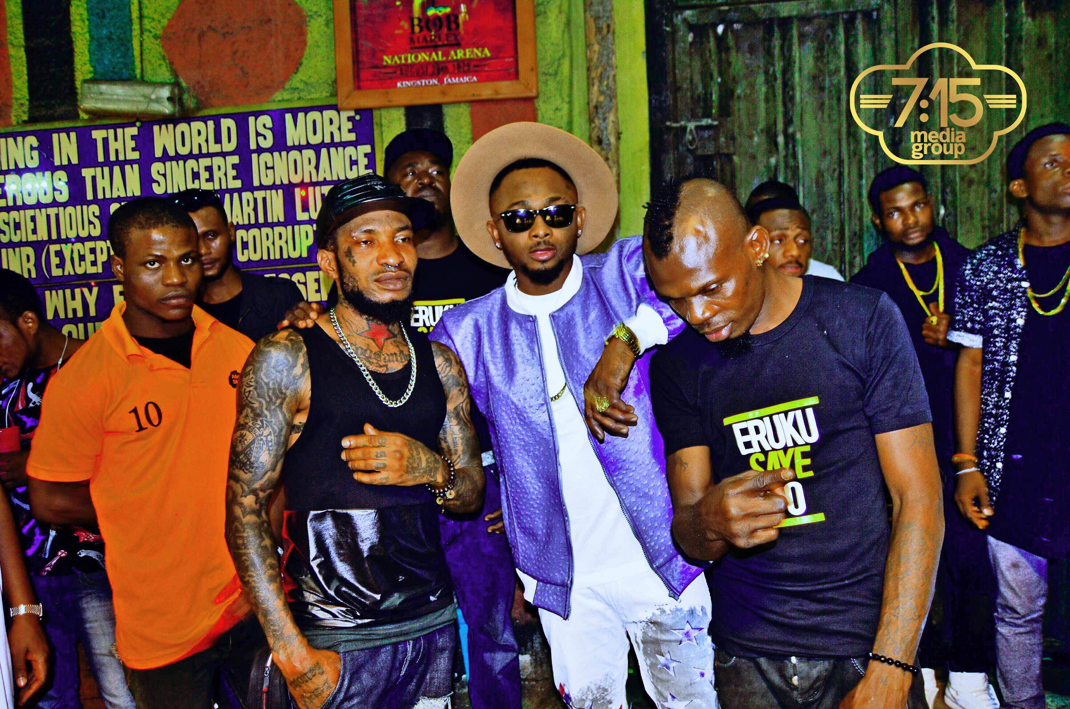 PHOTOS Sean Tizzle shoots video for 'Eruku Saye Po' at Afrika Shrine