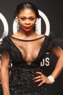Karen Igho braless