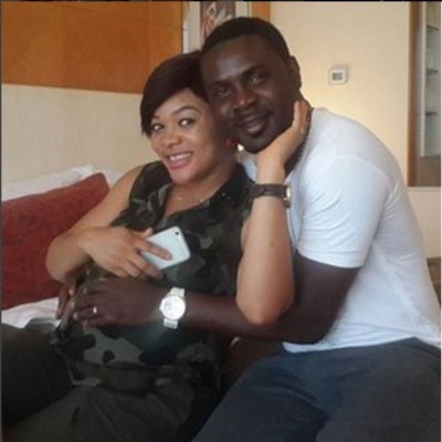 Lanre Makun and pregnant wife