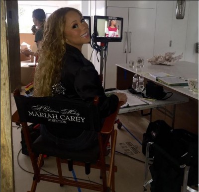 An excited Mariah Carey on her first day on set. Photo: Mariah Carey Instagram