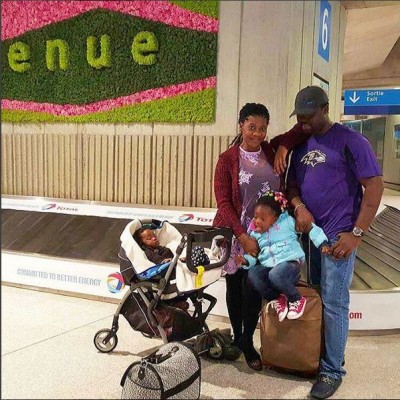 Mercy Johnson, hubby and her two daughters arrive Paris from Ireland leading to speculations. Photo: Instagram