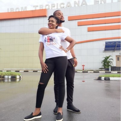 Omoni Oboli and Alexx Ekubo on a cinema tour of the movie, The First Lady. Photo: Omoni Oboli/Instagram