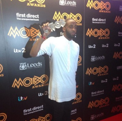 Shakka wins Best RnB/Soul Act at the MOBO pre-awards show. Photo: MOBO/Twitter