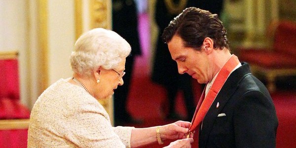 Benedict Cumberbatch receives his CBE from The Queen