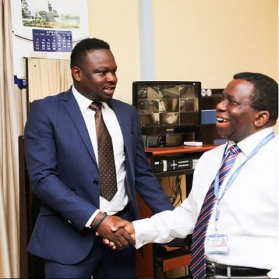 Dr Sid and Nigeria's new Health Minister, Isaac Adewole. Photo: Dr Sid/Instagram