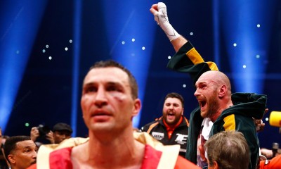 Klitschko simply can't believe what hit him as Fury emerges heavyweight champ. Photo: Guardian UK