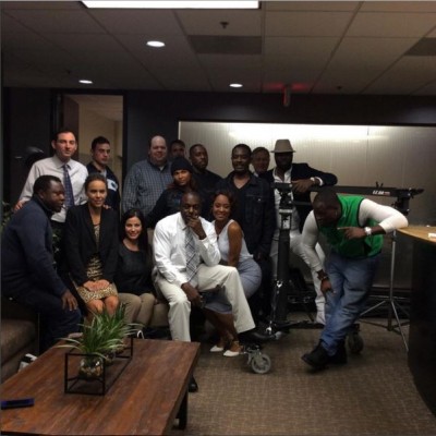 Jim Iyke begins production of new movie in Atlanta. Photo: Jim Iyke/Instagram