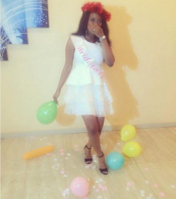 Olaide Olaogun gets hosted to a suprise bridal shower. Photo: Aisha Ali-balogun