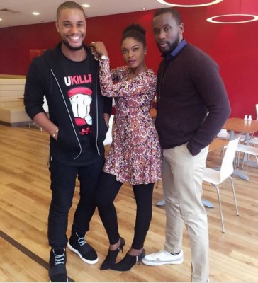Omoni Oboli, Alexx Ekubo and Joseph Benjamin all set for the London premiere of 'The First Lady'. Photo: Omoni Oboli/Instagram
