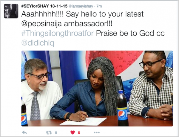 Seyi Shay Pepsi brand ambassador (3)