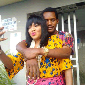 The romance between Toyin Aimakhu and Seun Egbegbe is fast growing into public knowledge. Photo: Taopheek Afolabi