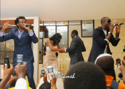 Psquare performing at the wedding
