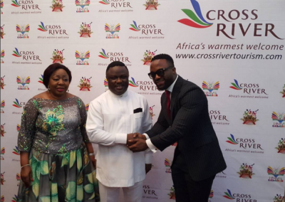 Florence Ita Giwa and Ben Ayade unveils Iyanya as Cross River State Ambassador