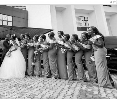 Lilian Esoro's bridal train. Photo: Instagram