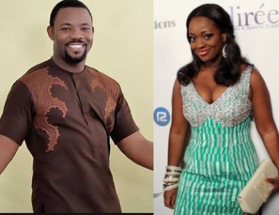 Okey Bakassi and Jackie Appiah will be hosting this year's edition of NMVA. Photo: Filed