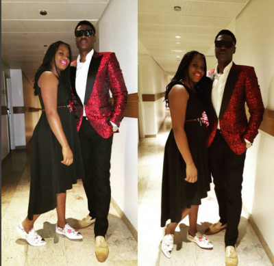 (Sound Sultan and his wife, Farida at 2face Idibia's Fortyfied concert.)