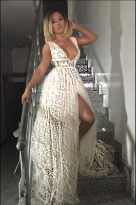 ‘A little cleavage once in a while never hurt anyone,’ Toke Makinwa says of her dress to AFRIFF gala night.