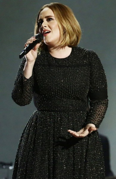Adele performing on X Factor.