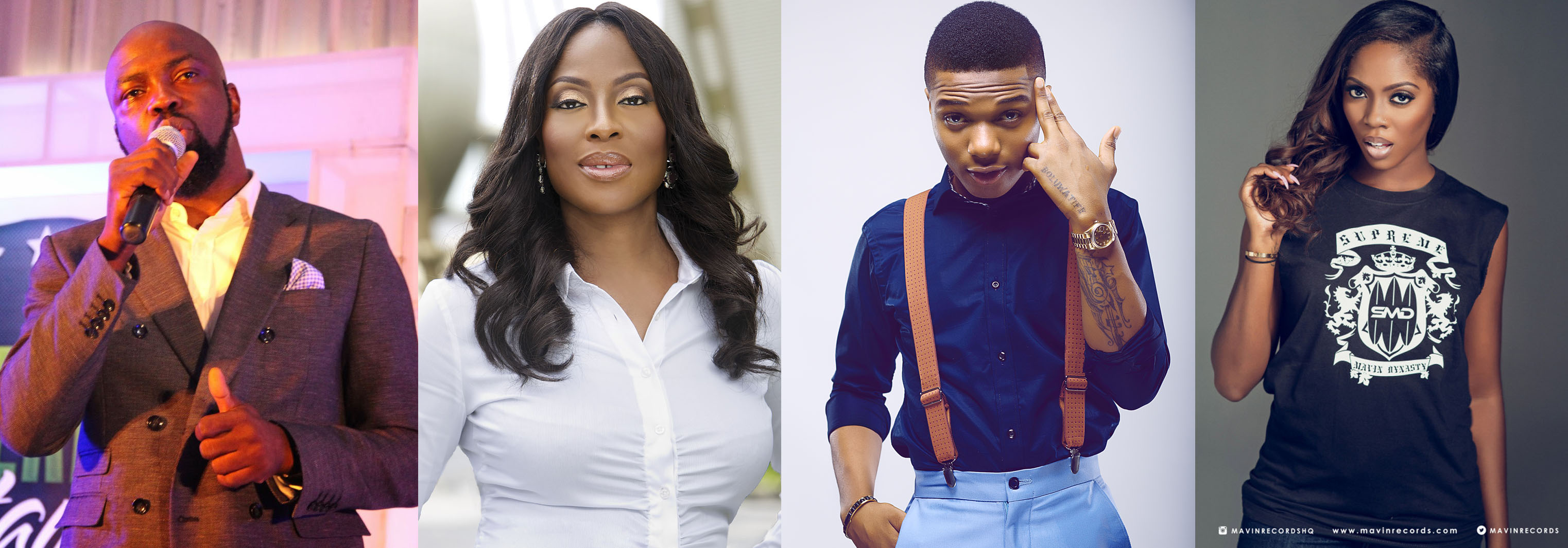 Audu Maikori, Mo Abudu, Wizkid, Tiwa Savage