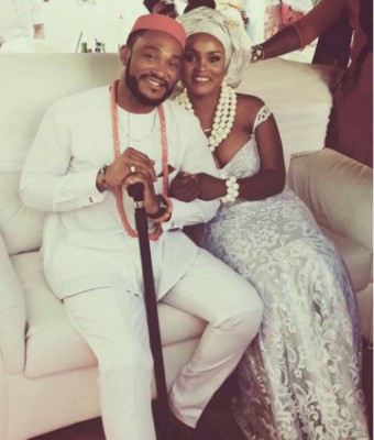 Nigerian actor, Blossom Chukwujekwu has married his beautiful girlfriend at a private ceremony. Photo: Instagram