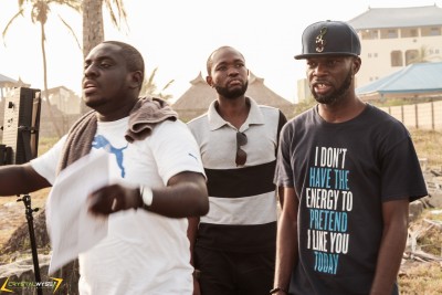 Wyse on set of his first music video as a director.