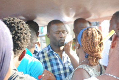 Alao Malaika on set of 'Omo Shomolu'.