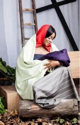 The reason for the season! Damilola Adegbite is 'Mary'. Photo: Ghoste