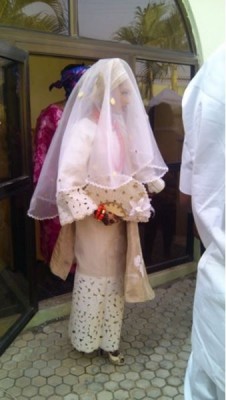 Di'ja at her secret wedding. Photo: Judith Caleb