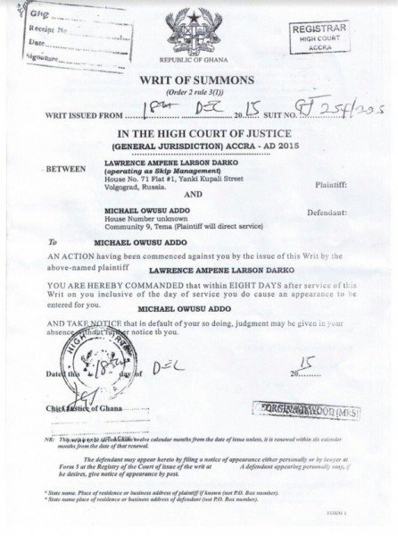 Russian promoter sues Sarkodie