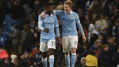 Kelechi Iheanacho scores for Man City. Photo: Getty Images