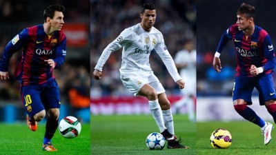 Messi, Ronaldo and Neymar battle for FIFA Ballon d’Or. Photo: FIFA/Getty Images