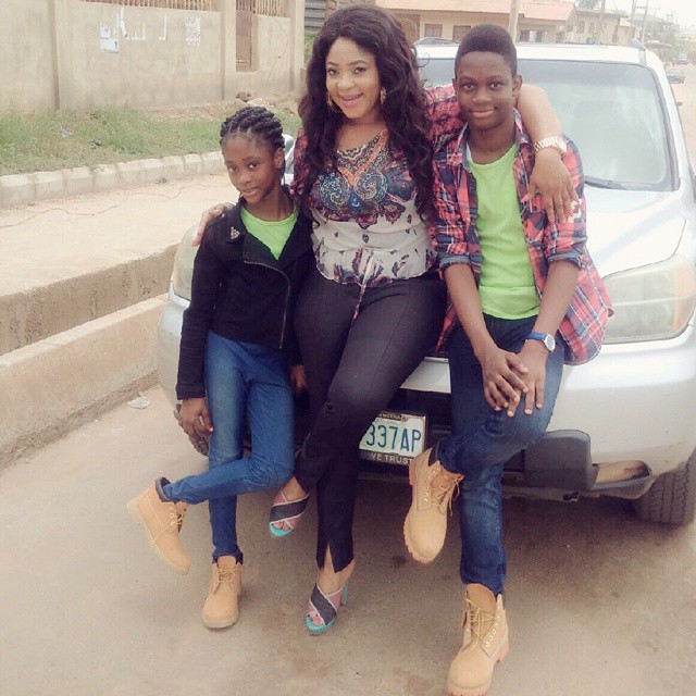Omo Butty and her lovely kids