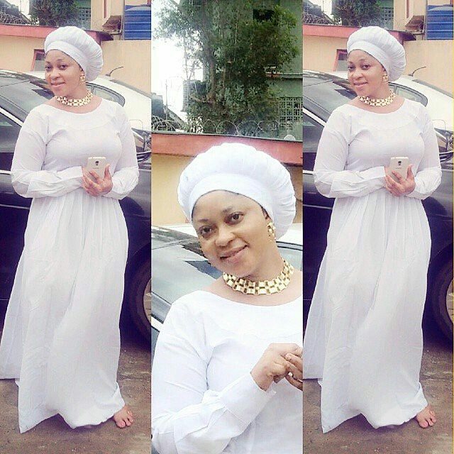 Omo Butty in White Garment