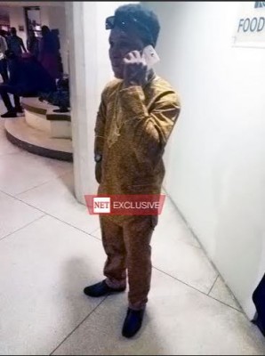 Vic O frantically trying to make a call across to 'Olamide's manager' at OLIC2. Photo: NET