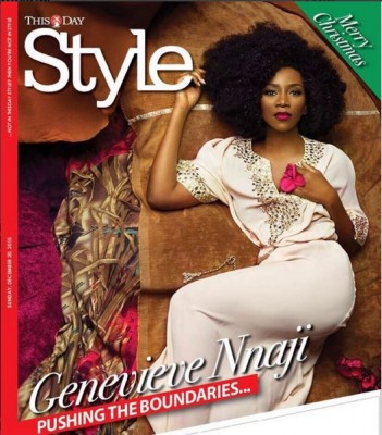 Genevieve Nnaji on cover Thisday Style . Photo: TY Bello.