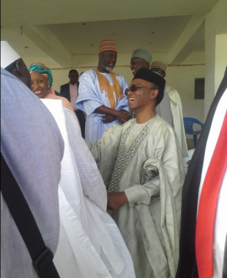 Kaduna State governor, El Rufai welcoming Buhari.