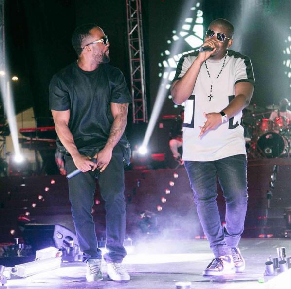 Iyanya and Don Jazzy performing at the Mavin Concert. Photo: Metezy.