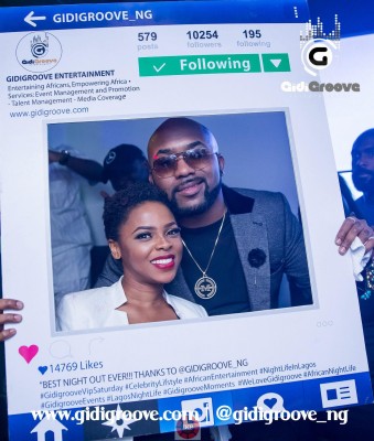 Chidinma and Banky W at the Gidi Groove VIP Night.