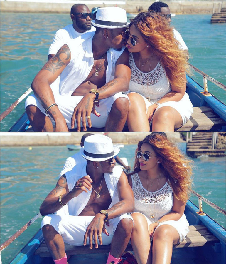 Diamond and his girlfriend, Zari Hassan were all lovey dovey in their vacation