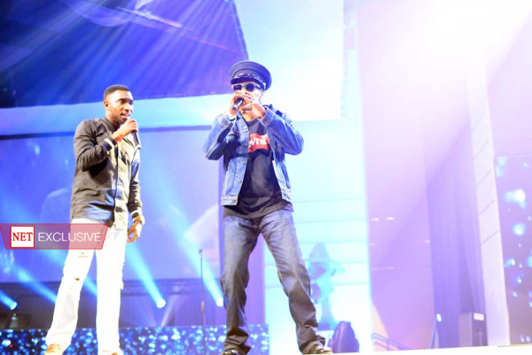 Timi Dakolo and Majek on stage