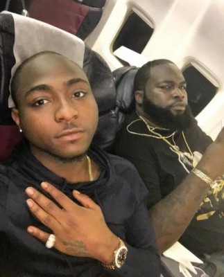 Davido and his hype man, Special ED enroute Gambia.