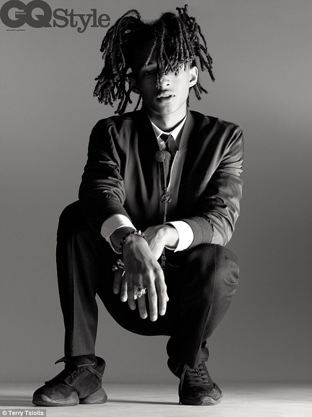 Jaden Smith opted to ditch the skirts for slight more classic attire for his latest magazine cover shoot with British GQ Style