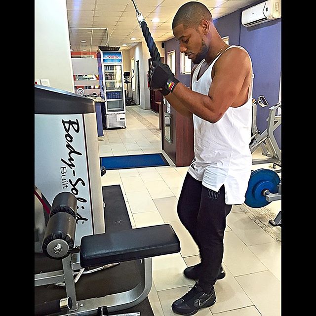 Alexx Ekubo keeping fit
