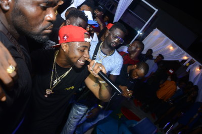 Davido performing